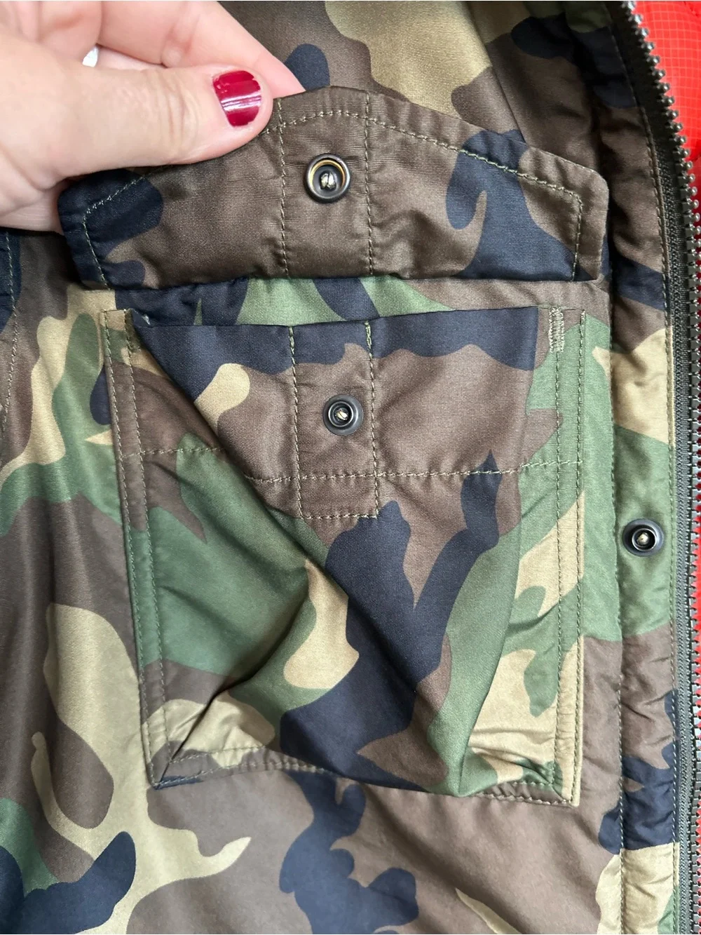 Relwen Men's Quilted Camo Tanker Style Hunting Jacket Polyester Nylon Size M